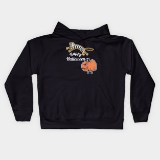 Alley Cat and Scary Halloween Pumpkin Kids Hoodie